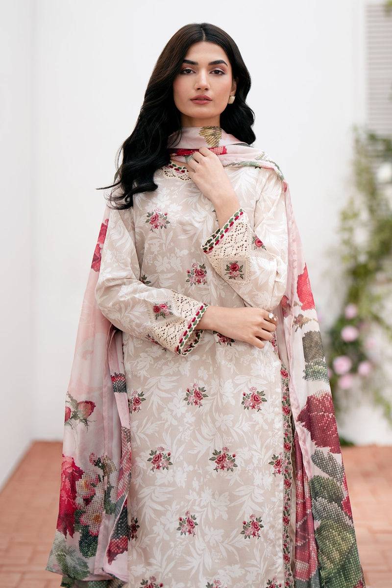 Baroque | Lawn Collection 24 | UF-535 - Pakistani Designer Dress - by Baroque | Type: Luxury - 100% Original at Saira Sultan