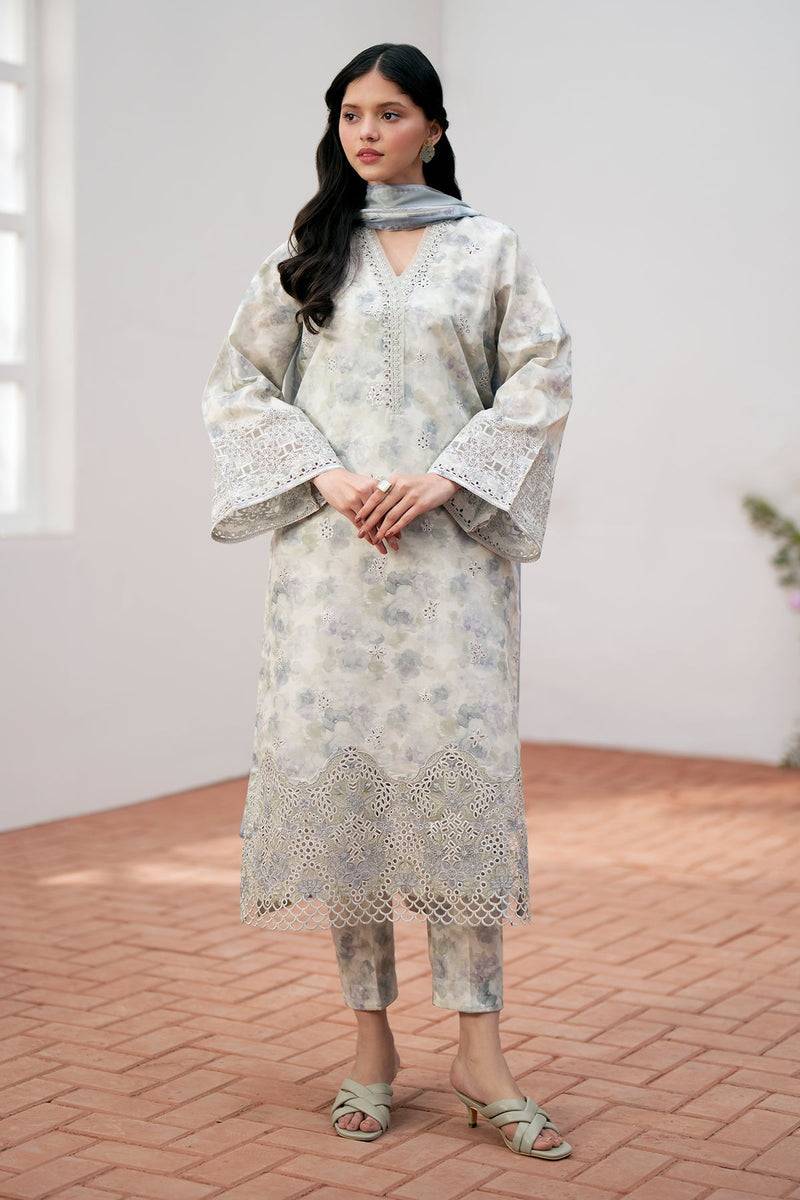 Baroque | Lawn Collection 24 | UF-536 - Pakistani Designer Dress - by Baroque | Type: Luxury - 100% Original at Saira Sultan