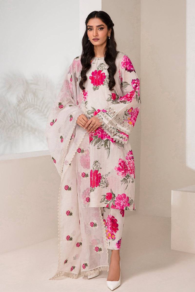 Baroque | Lawn Collection 24 | UF-347 - Pakistani Designer Dress - by Baroque | Type: Luxury - 100% Original at Saira Sultan