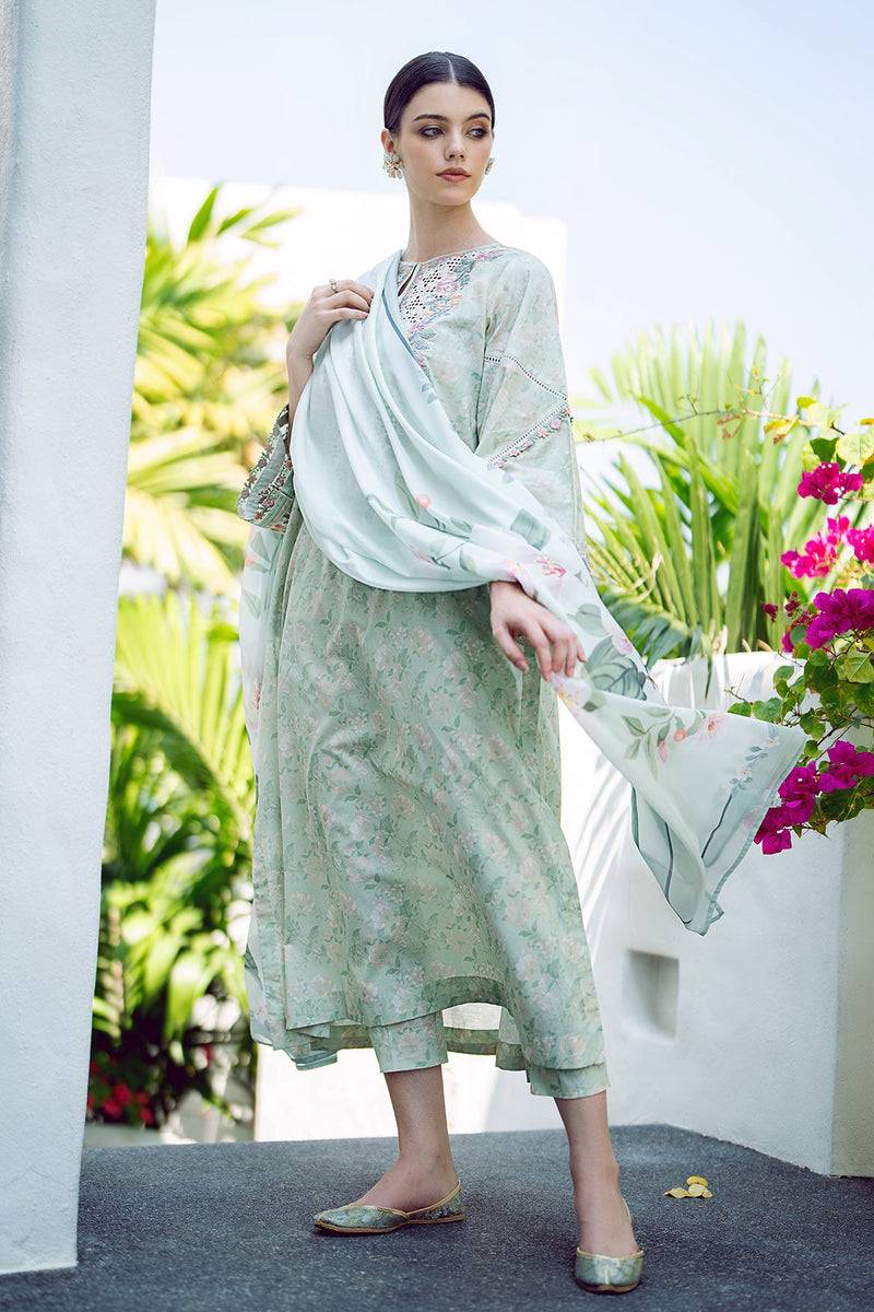 Baroque | Lawn Collection 24 | UF-550 - Pakistani Designer Dress - by Baroque | Type: Luxury - 100% Original at Saira Sultan
