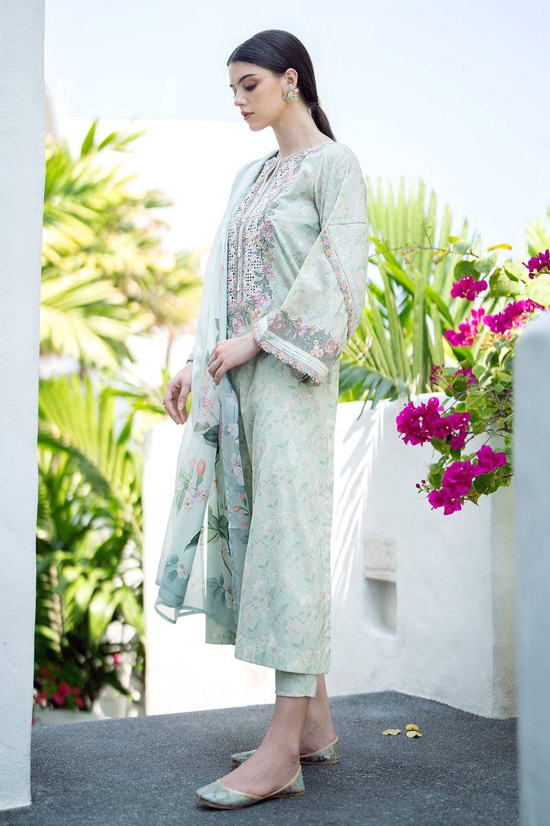 Baroque | Lawn Collection 24 | UF-550 - Pakistani Designer Dress - by Baroque | Type: Luxury - 100% Original at Saira Sultan