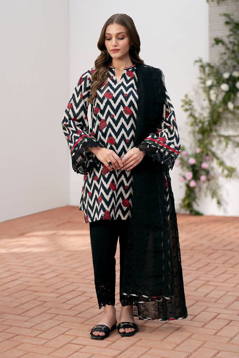 Baroque | Lawn Collection 24 | UF-537 - Pakistani Designer Dress - by Baroque | Type: Luxury - 100% Original at Saira Sultan