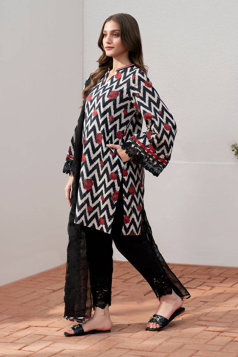 Baroque | Lawn Collection 24 | UF-537 - Pakistani Designer Dress - by Baroque | Type: Luxury - 100% Original at Saira Sultan