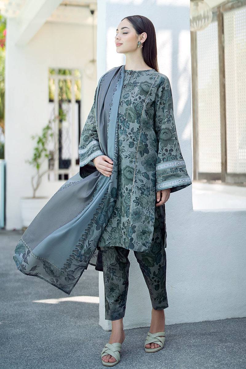 Baroque | Lawn Collection 24 | UF-551 - Pakistani Designer Dress - by Baroque | Type: Luxury - 100% Original at Saira Sultan