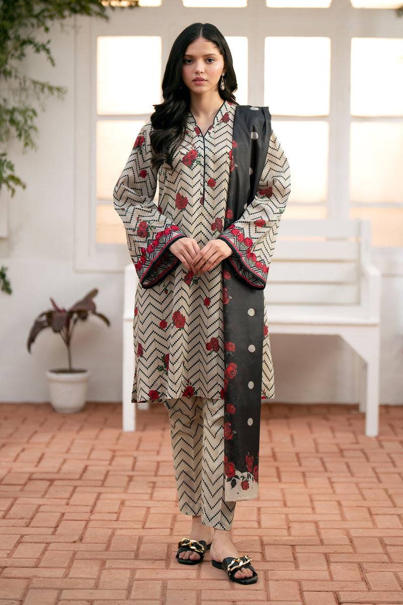 Baroque | Lawn Collection 24 | UF-539 - Pakistani Designer Dress - by Baroque | Type: Luxury - 100% Original at Saira Sultan