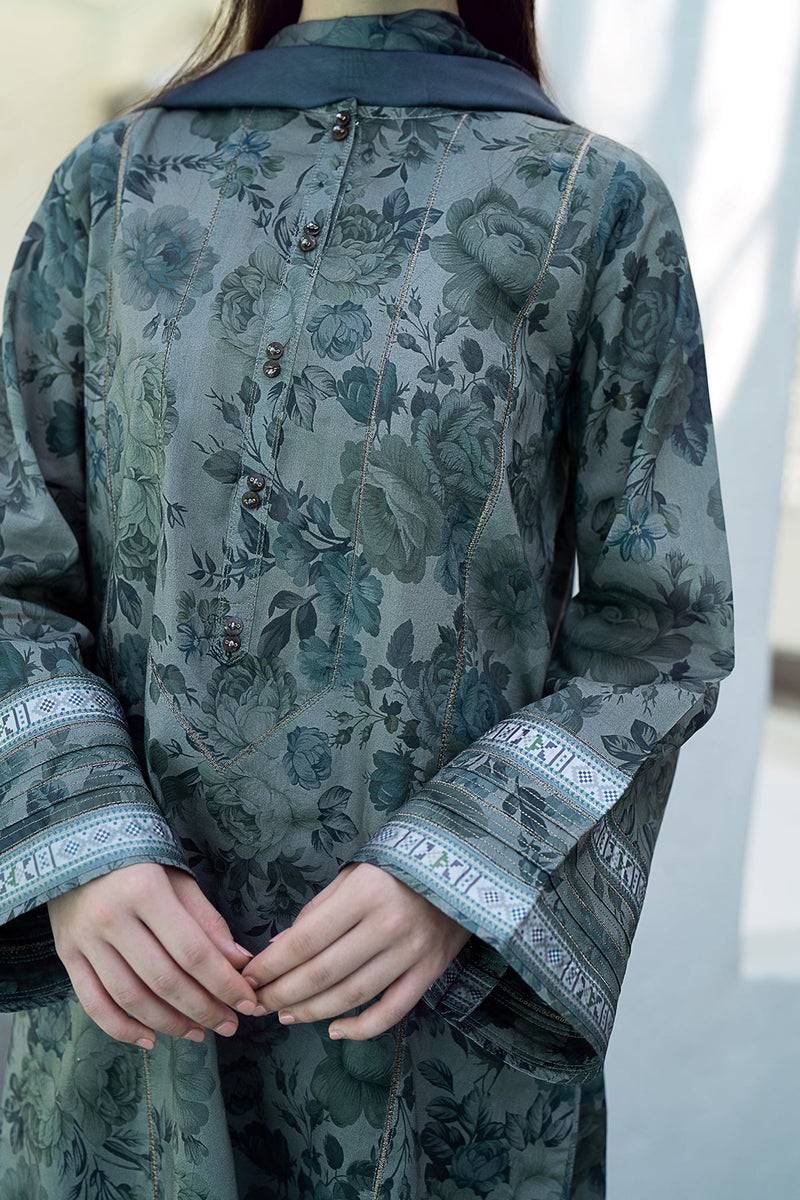 Baroque | Lawn Collection 24 | UF-551 - Pakistani Designer Dress - by Baroque | Type: Luxury - 100% Original at Saira Sultan