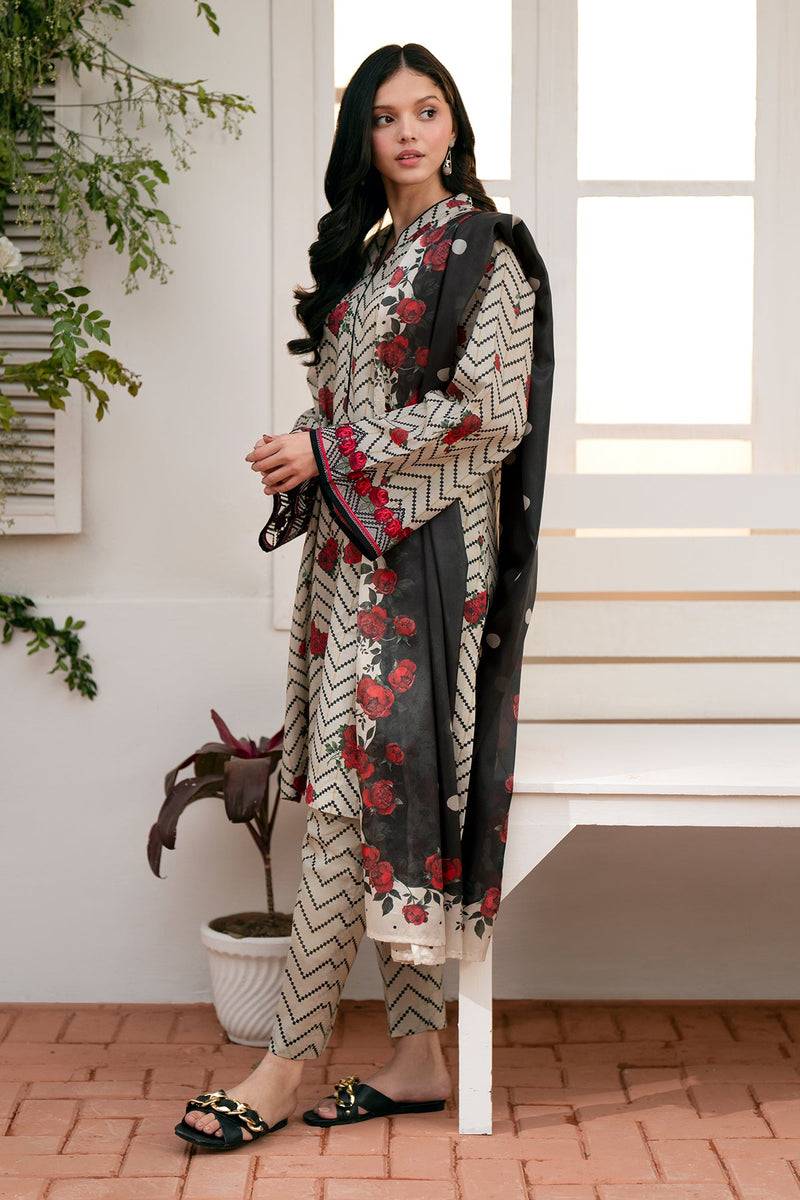 Baroque | Lawn Collection 24 | UF-539 - Pakistani Designer Dress - by Baroque | Type: Luxury - 100% Original at Saira Sultan
