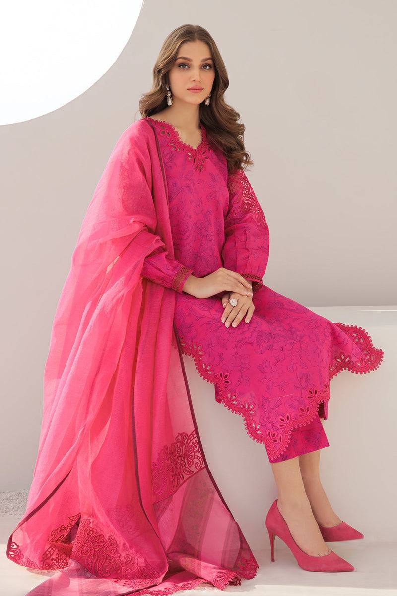Baroque | Lawn Collection 24 | UF-308 - Pakistani Designer Dress - by Baroque | Type: Luxury - 100% Original at Saira Sultan