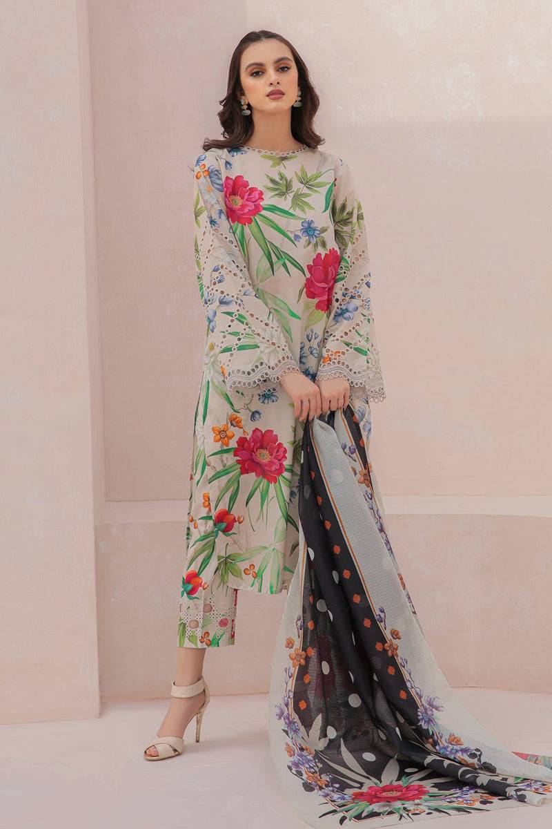 Baroque | Lawn Collection 24 | UF-332 - Pakistani Designer Dress - by Baroque | Type: Luxury - 100% Original at Saira Sultan