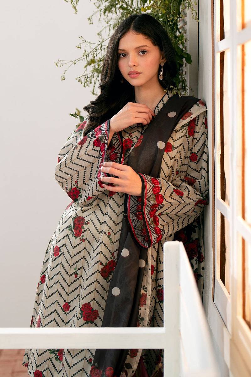 Baroque | Lawn Collection 24 | UF-539 - Pakistani Designer Dress - by Baroque | Type: Luxury - 100% Original at Saira Sultan