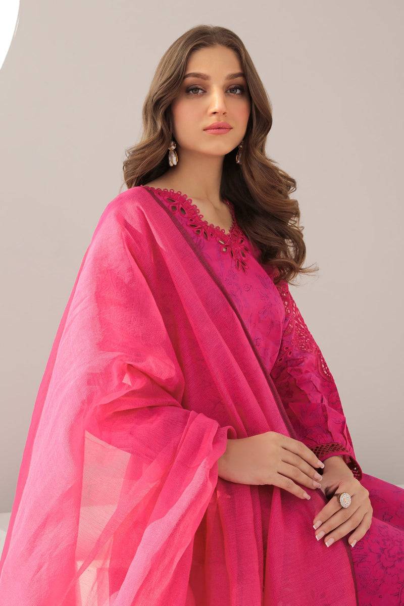 Baroque | Lawn Collection 24 | UF-308 - Pakistani Designer Dress - by Baroque | Type: Luxury - 100% Original at Saira Sultan