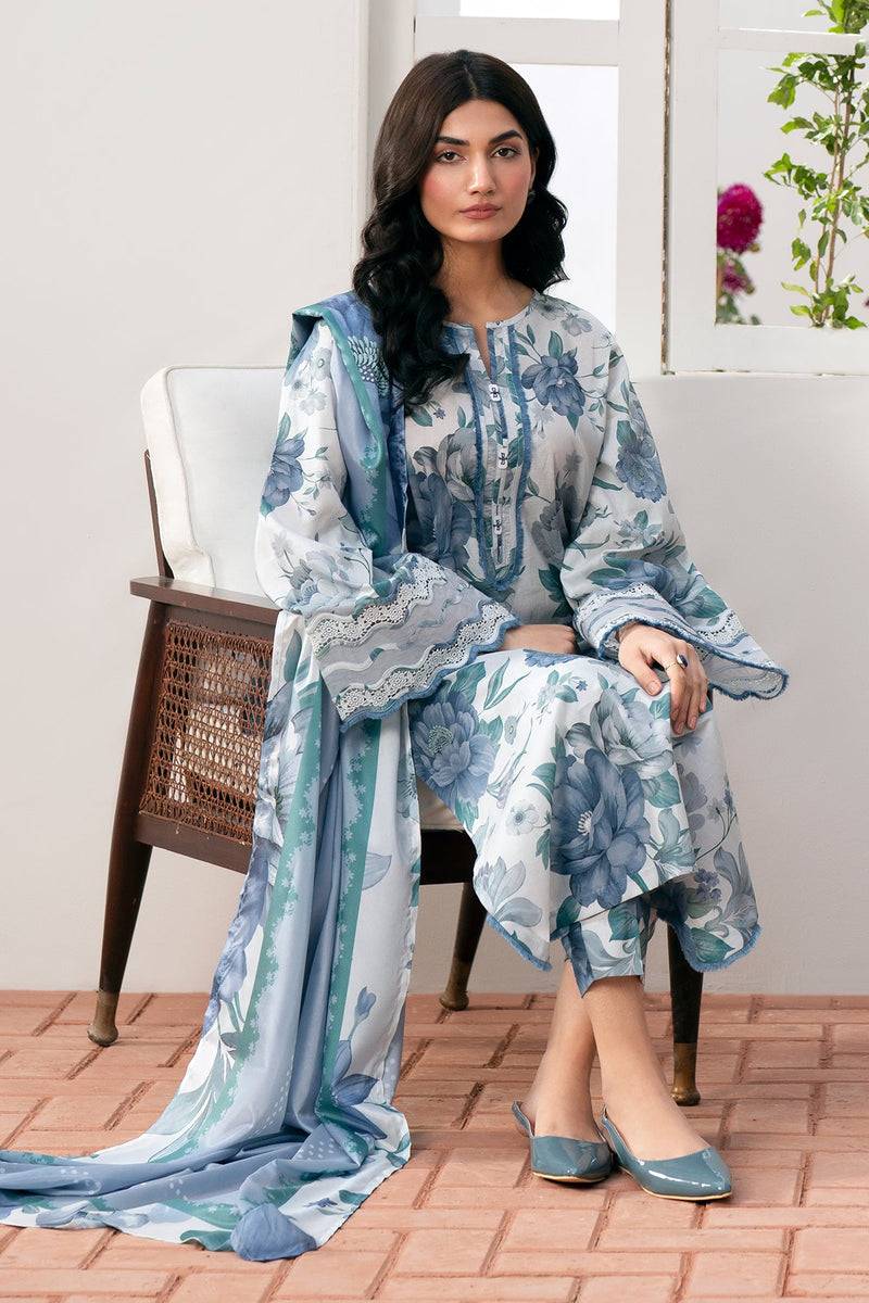 Baroque | Lawn Collection 24 | UF-541 - Pakistani Designer Dress - by Baroque | Type: Luxury - 100% Original at Saira Sultan