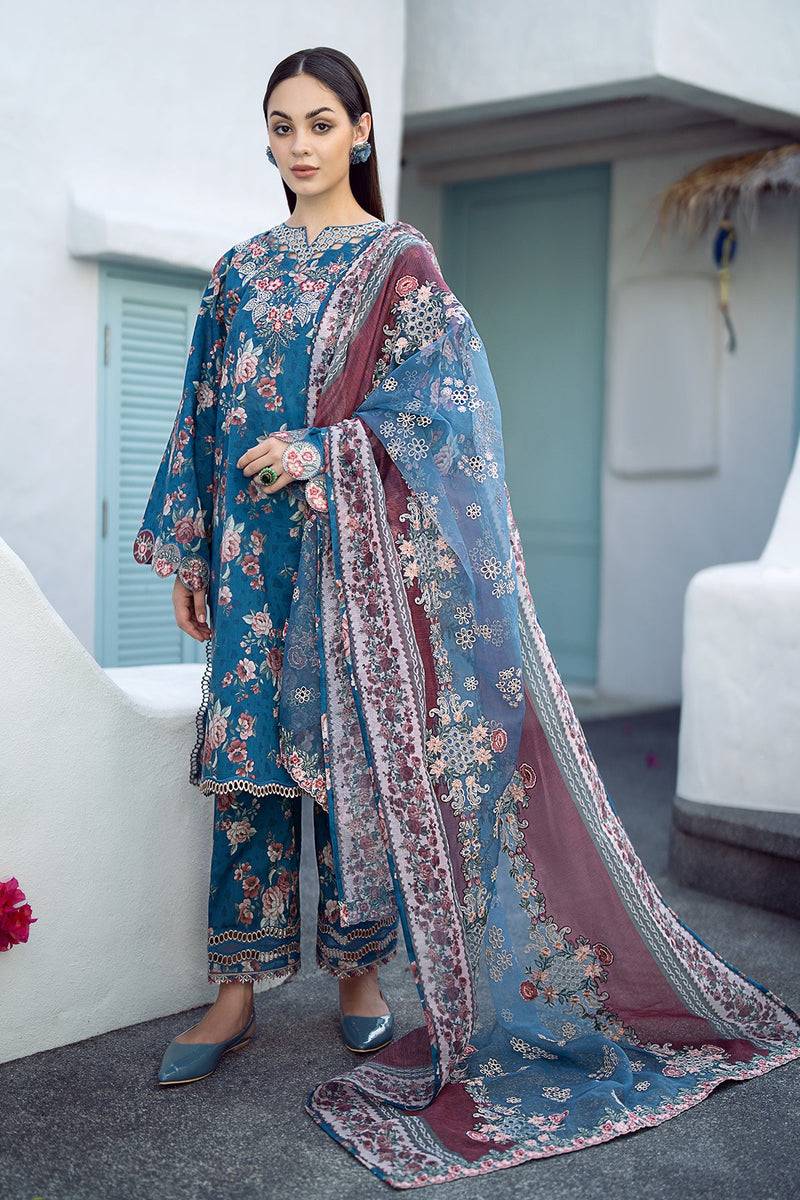 Baroque | Lawn Collection 24 | UF-554 - Pakistani Designer Dress - by Baroque | Type: Luxury - 100% Original at Saira Sultan
