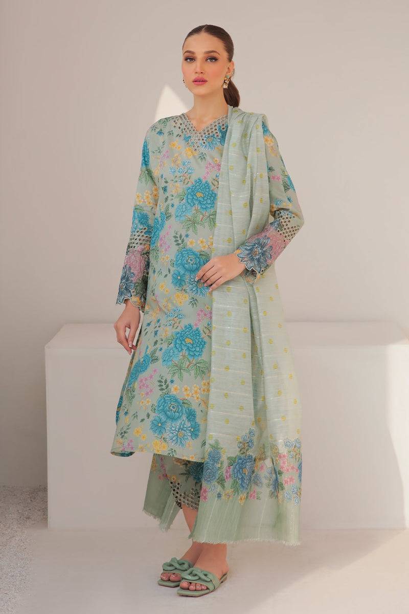 Baroque | Lawn Collection 24 | UF-310 - Pakistani Designer Dress - by Baroque | Type: Luxury - 100% Original at Saira Sultan