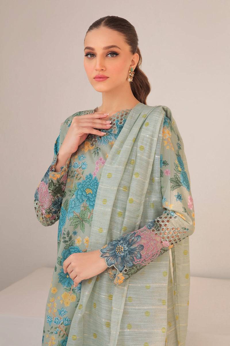 Baroque | Lawn Collection 24 | UF-310 - Pakistani Designer Dress - by Baroque | Type: Luxury - 100% Original at Saira Sultan