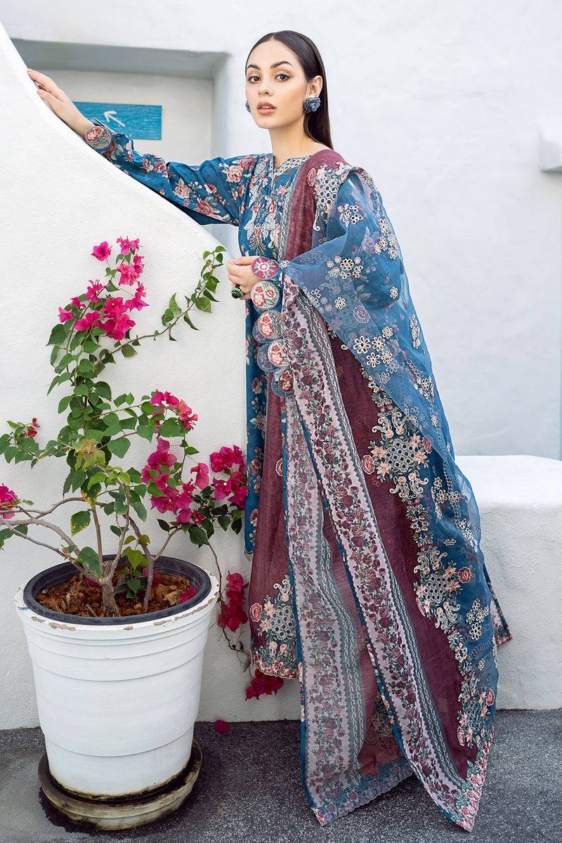Baroque | Lawn Collection 24 | UF-554 - Pakistani Designer Dress - by Baroque | Type: Luxury - 100% Original at Saira Sultan
