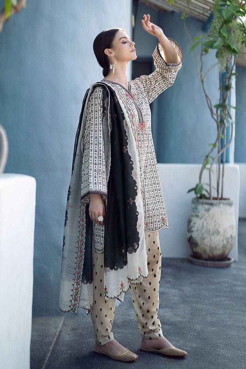 Baroque | Lawn Collection 24 | UF-555 - Pakistani Designer Dress - by Baroque | Type: Luxury - 100% Original at Saira Sultan