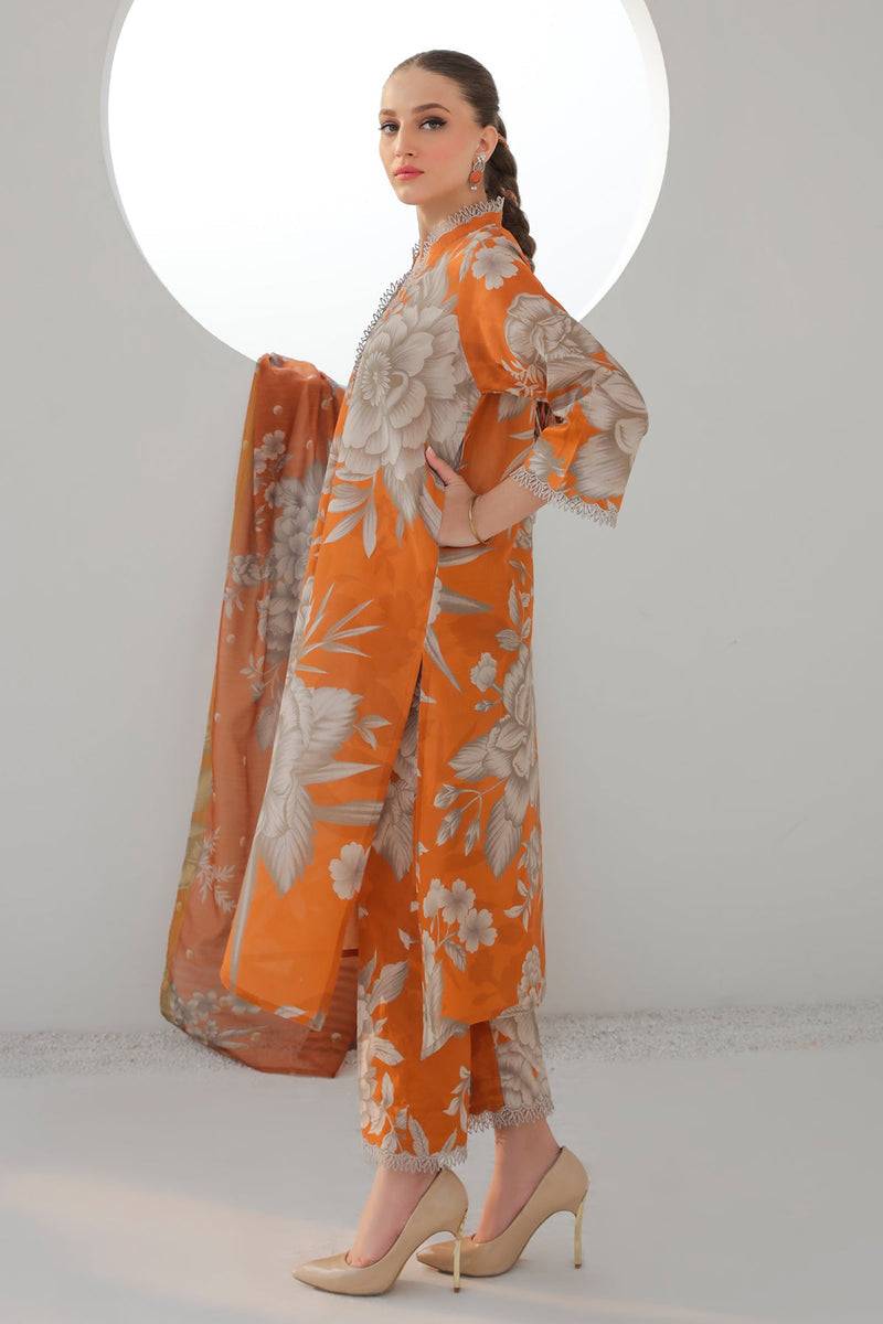 Baroque | Lawn Collection 24 | UF-312 - Pakistani Designer Dress - by Baroque | Type: Luxury - 100% Original at Saira Sultan