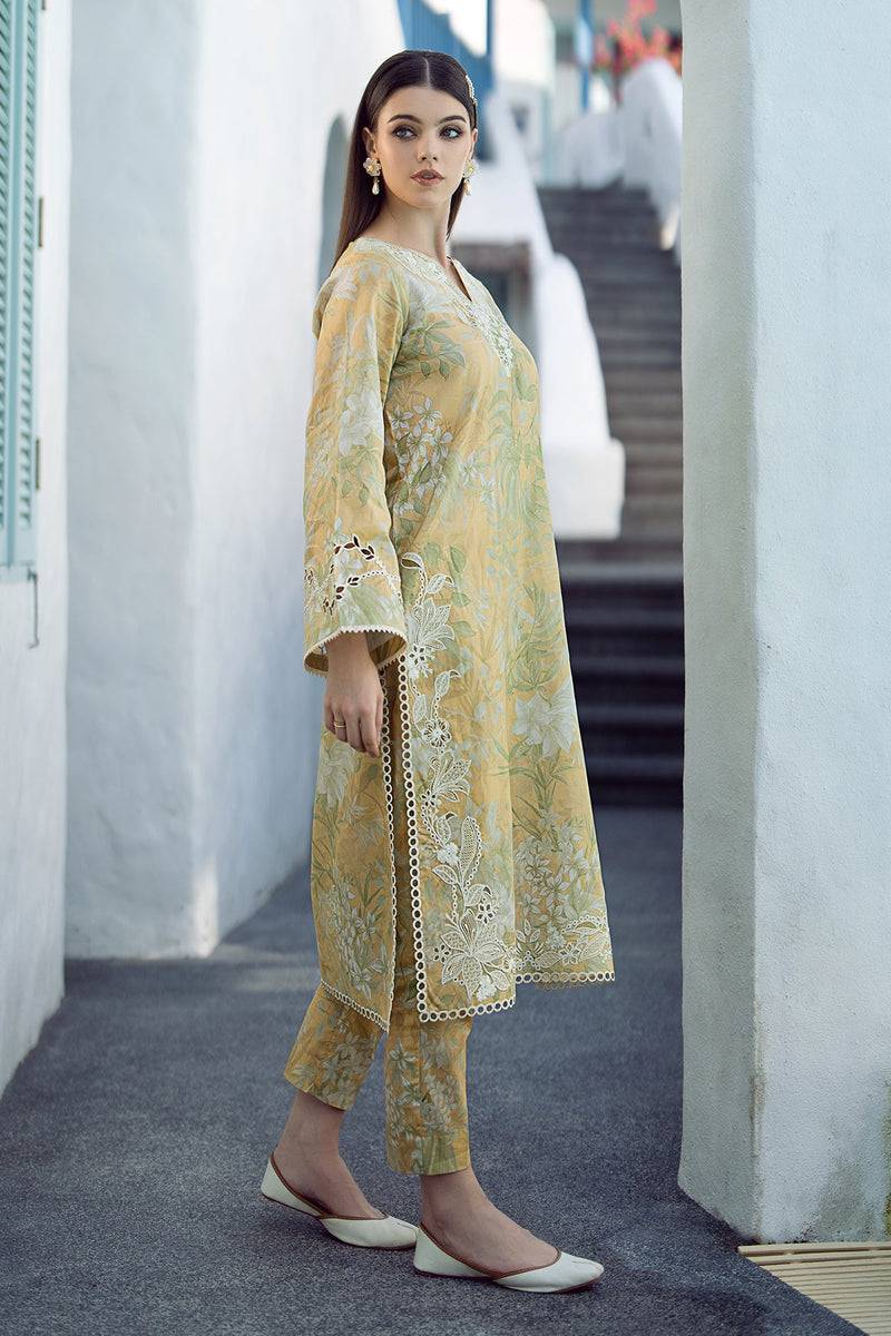Baroque | Lawn Collection 24 | UF-542 - Pakistani Designer Dress - by Baroque | Type: Luxury - 100% Original at Saira Sultan