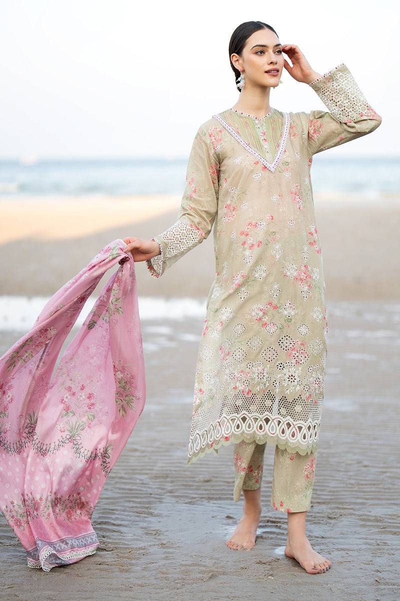 Baroque | Lawn Collection 24 | UF-560 - Pakistani Designer Dress - by Baroque | Type: Luxury - 100% Original at Saira Sultan