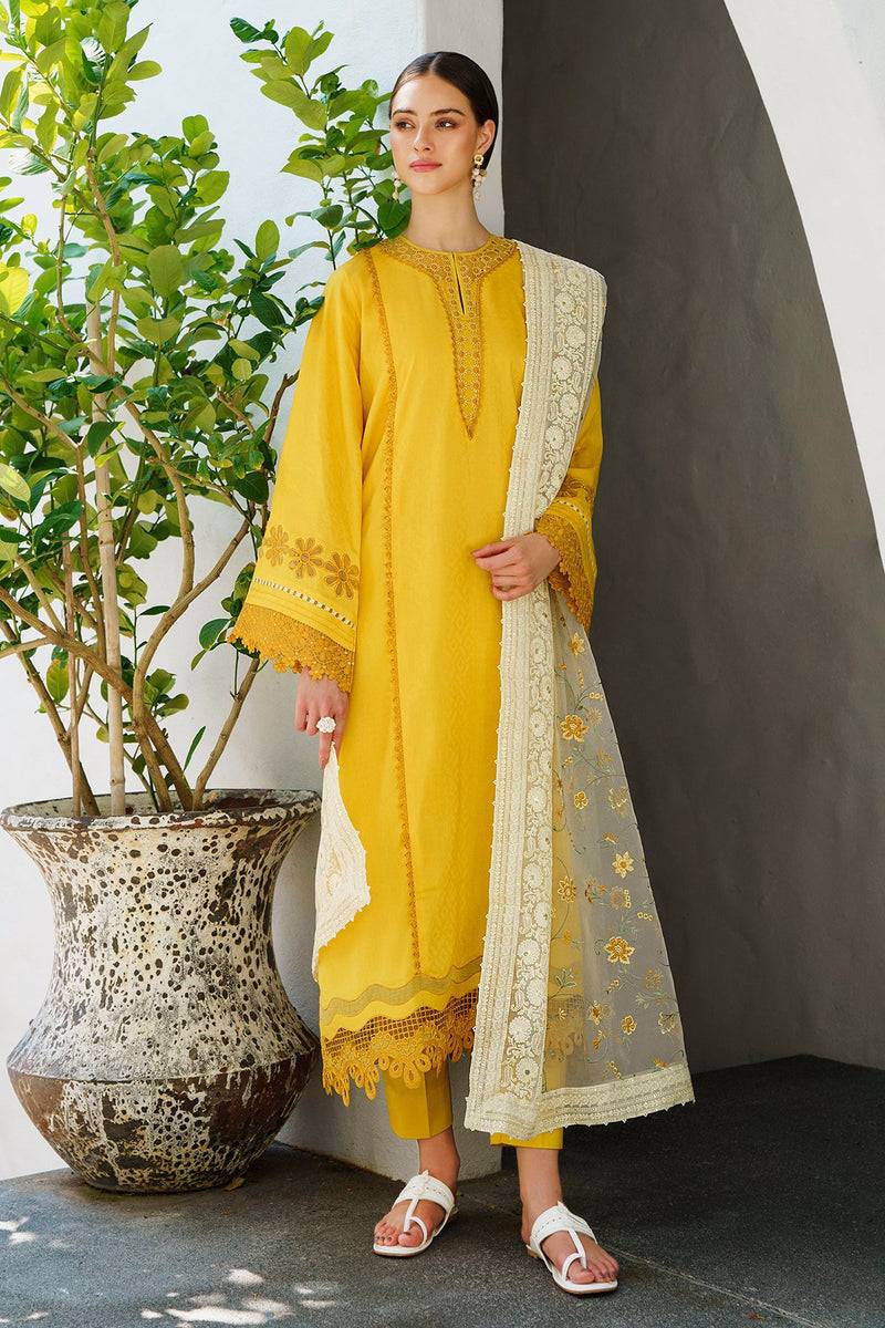 Baroque | Lawn Collection 24 | UF-562 - Pakistani Designer Dress - by Baroque | Type: Luxury - 100% Original at Saira Sultan