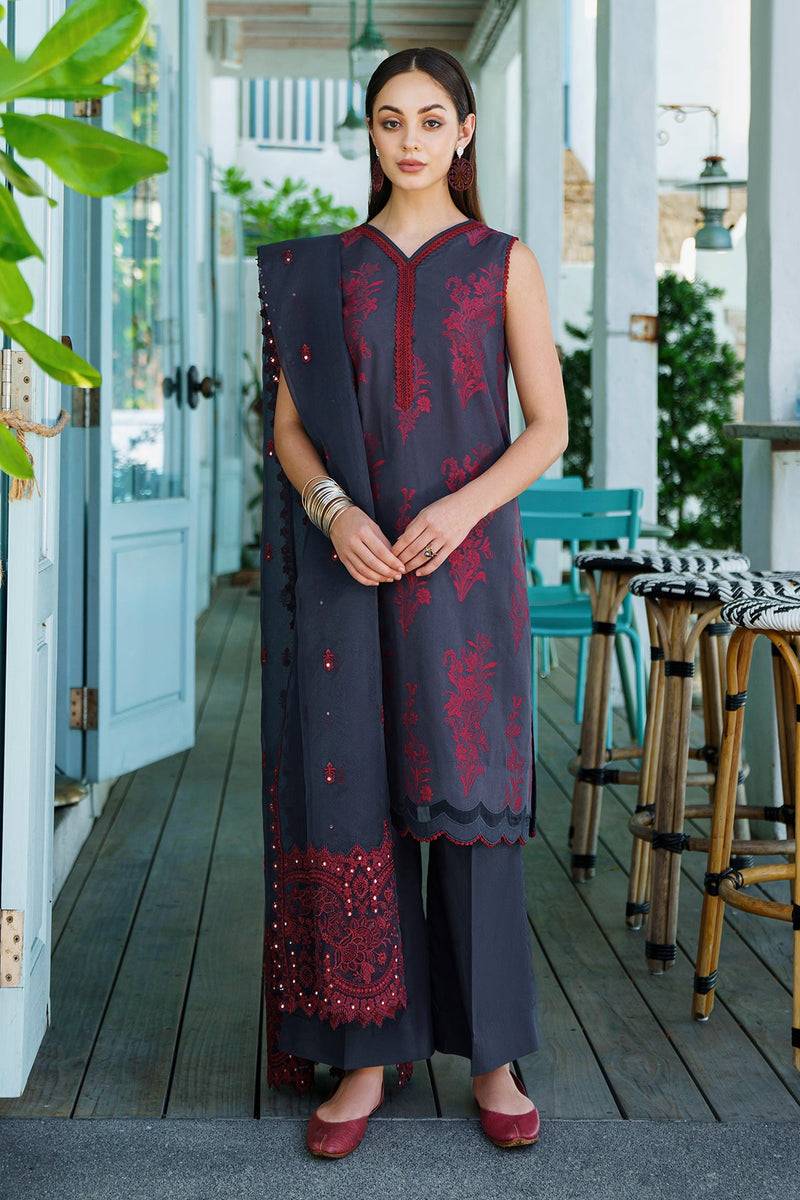 Baroque | Lawn Collection 24 | UF-567 - Pakistani Designer Dress - by Baroque | Type: Luxury - 100% Original at Saira Sultan