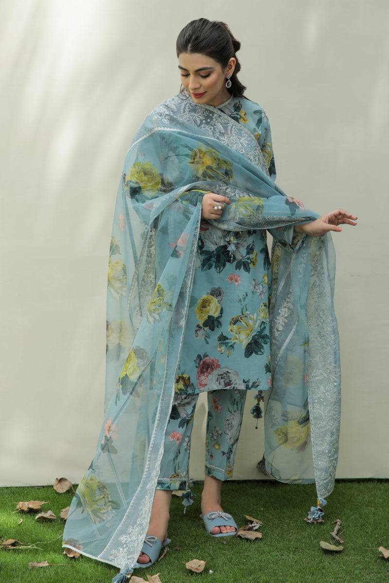 Baroque | Lawn Collection 24 | UF-211 - Pakistani Designer Dress - by Baroque | Type: Luxury - 100% Original at Saira Sultan