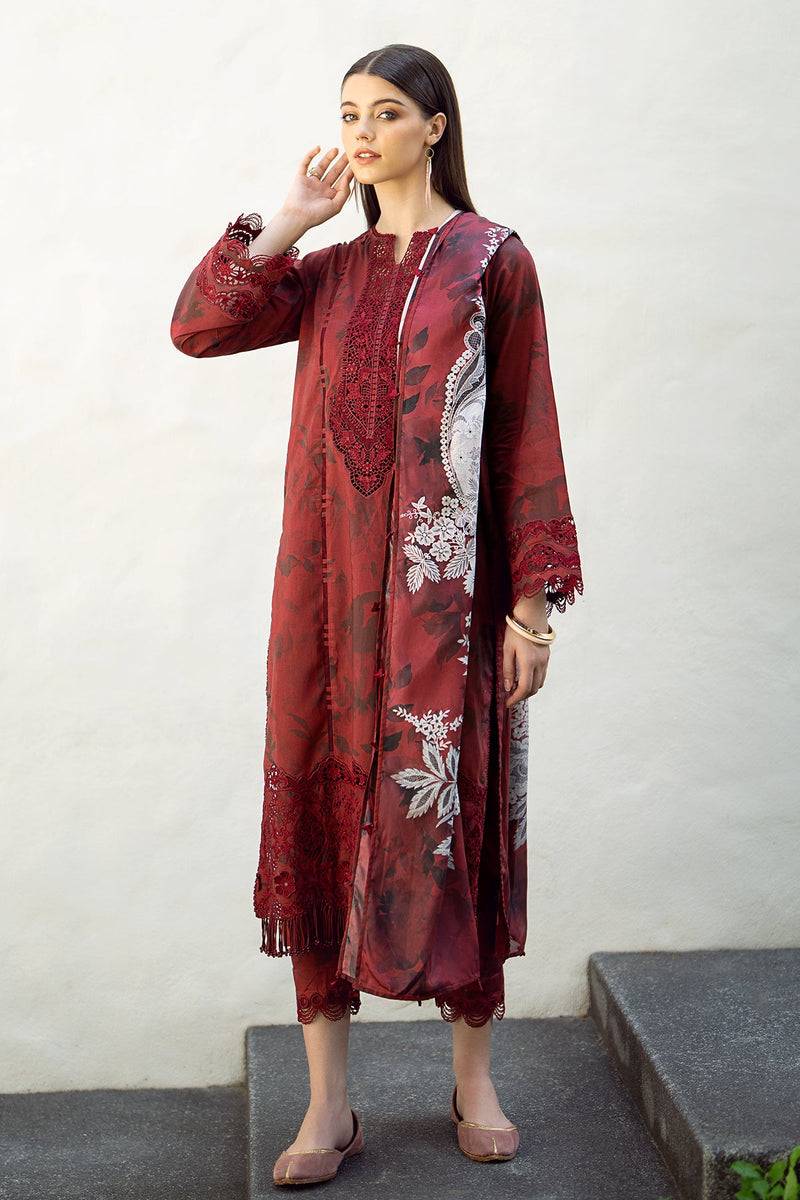 Baroque | Lawn Collection 24 | UF-545 - Pakistani Designer Dress - by Baroque | Type: Luxury - 100% Original at Saira Sultan