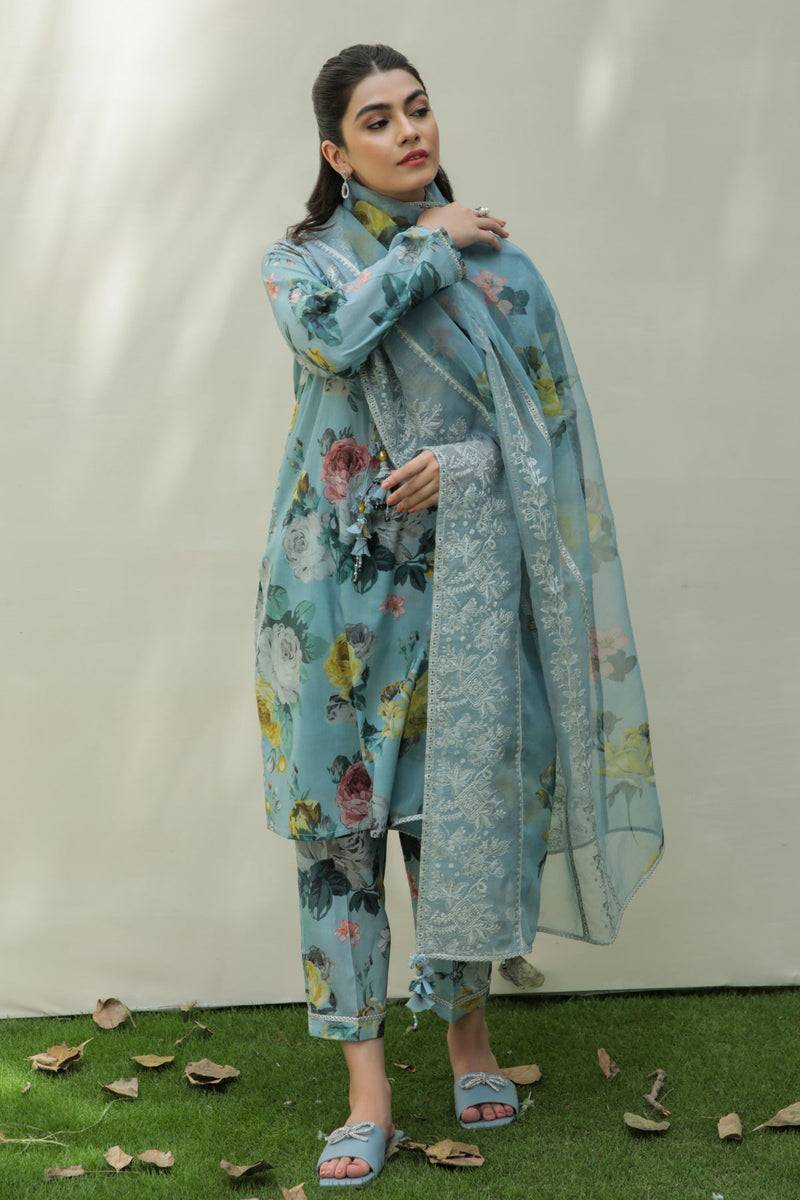 Baroque | Lawn Collection 24 | UF-211 - Pakistani Designer Dress - by Baroque | Type: Luxury - 100% Original at Saira Sultan