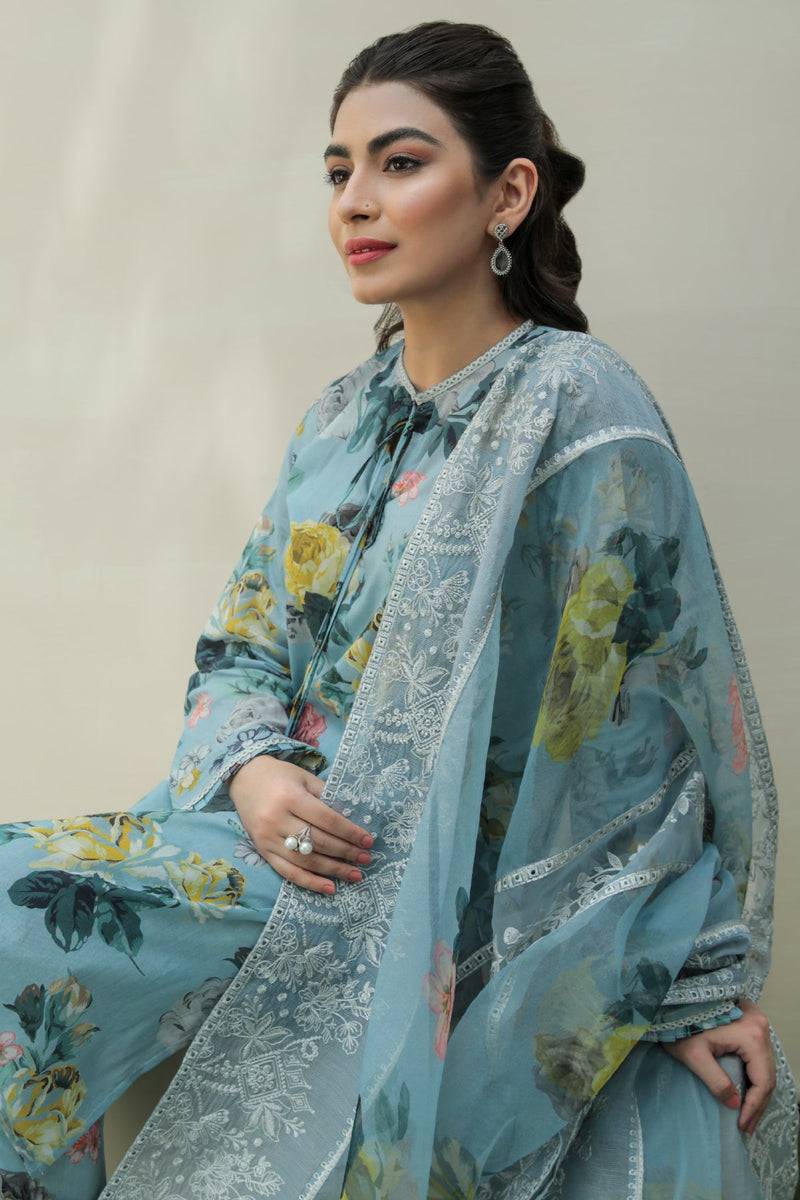 Baroque | Lawn Collection 24 | UF-211 - Pakistani Designer Dress - by Baroque | Type: Luxury - 100% Original at Saira Sultan