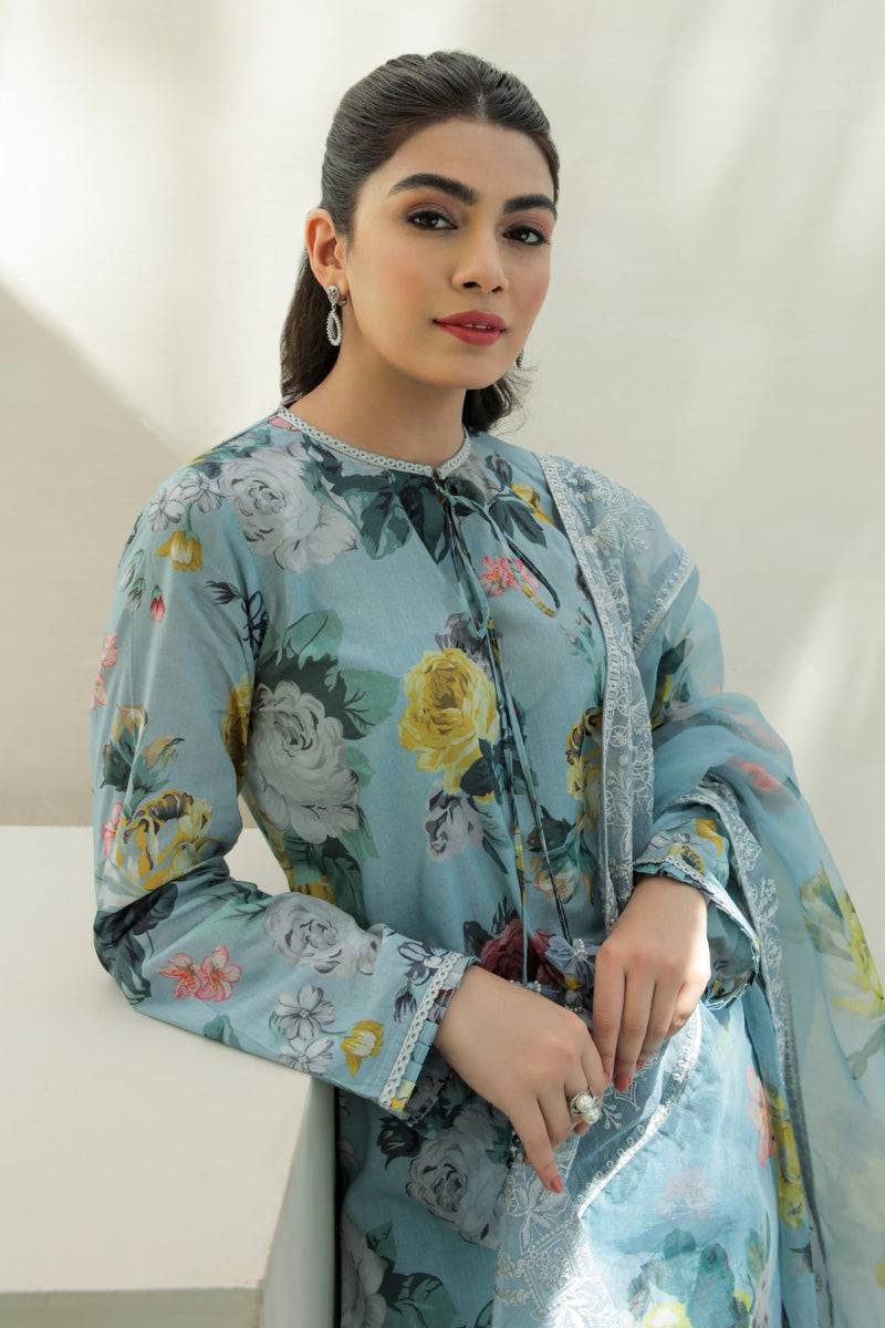 Baroque | Lawn Collection 24 | UF-211 - Pakistani Designer Dress - by Baroque | Type: Luxury - 100% Original at Saira Sultan