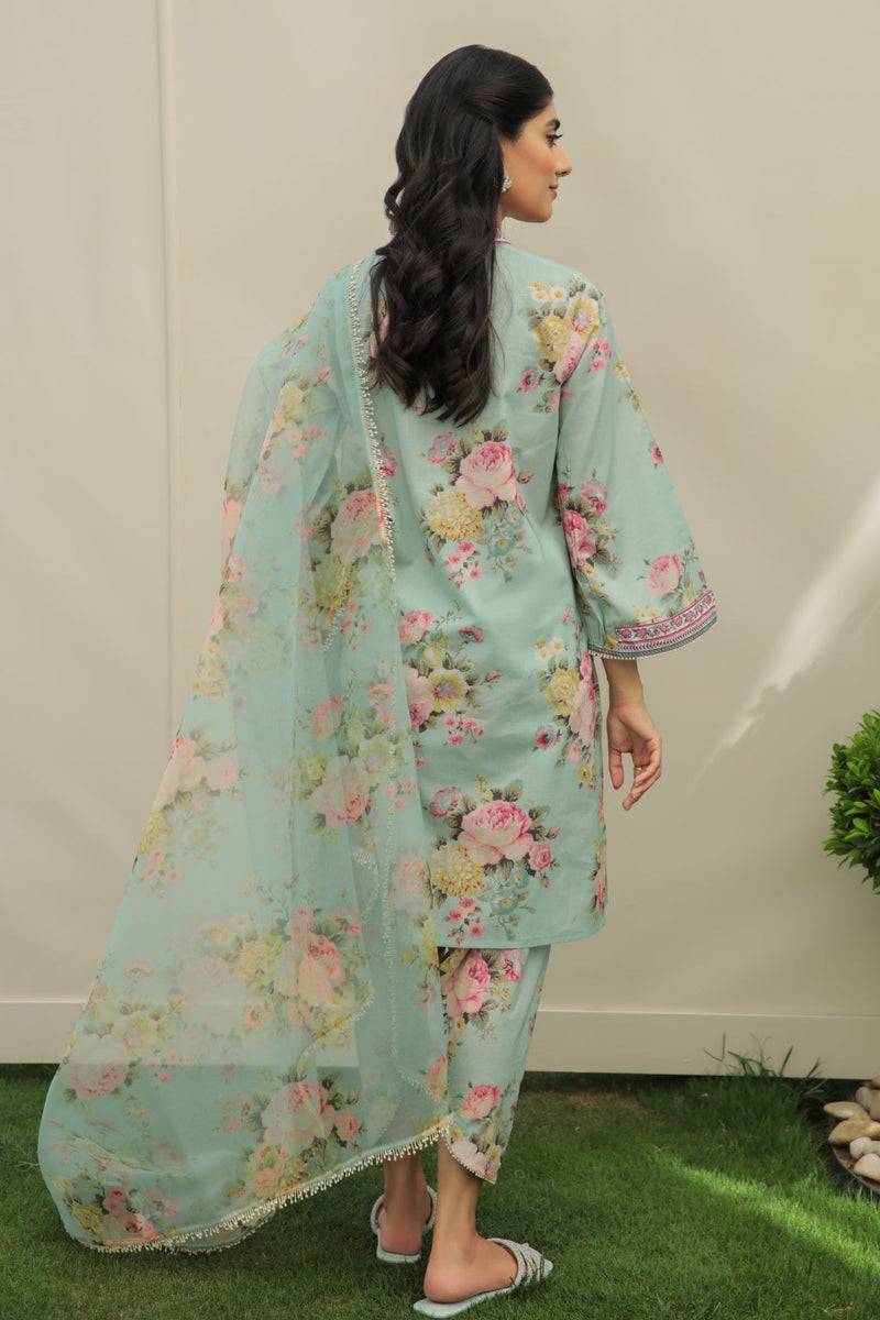 Baroque | Lawn Collection 24 | UF-215 - Pakistani Designer Dress - by Baroque | Type: Luxury - 100% Original at Saira Sultan