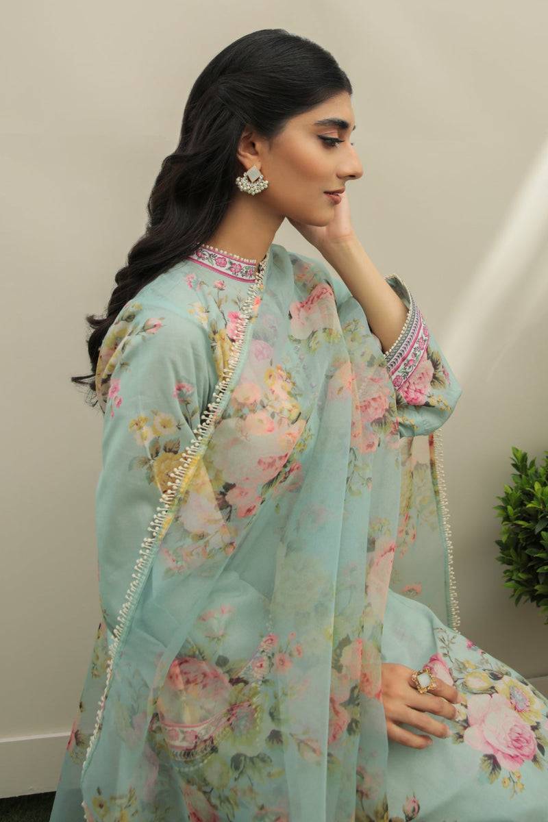 Baroque | Lawn Collection 24 | UF-215 - Pakistani Designer Dress - by Baroque | Type: Luxury - 100% Original at Saira Sultan