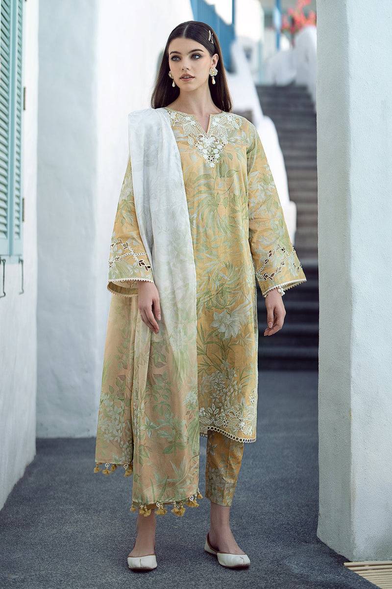 Baroque | Lawn Collection 24 | UF-542 - Pakistani Designer Dress - by Baroque | Type: Luxury - 100% Original at Saira Sultan