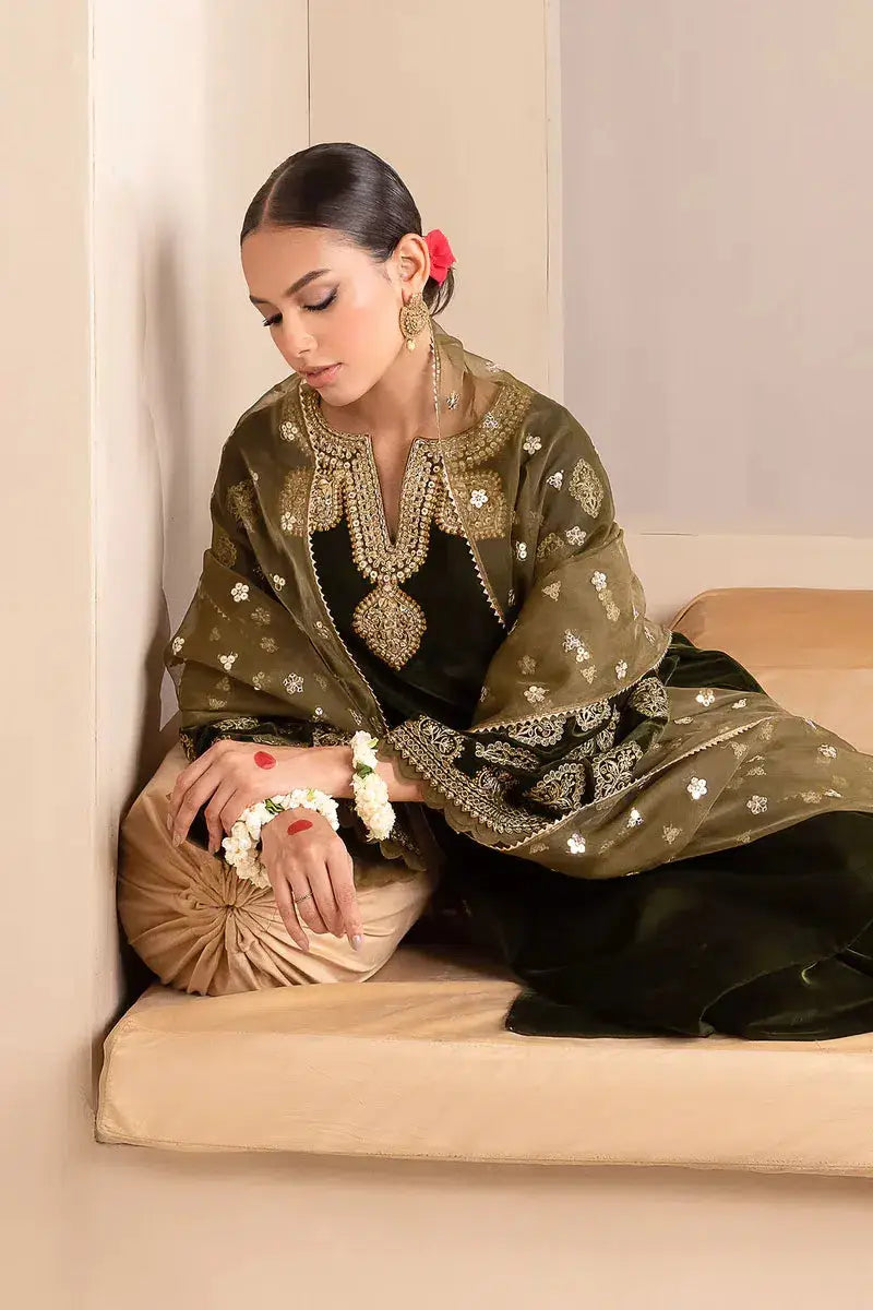 Baroque | Jahanara Luxury Velvet 23 | UF-425 - Pakistani Designer Dress - by Baroque | Type: Formal - 100% Original at Saira Sultan