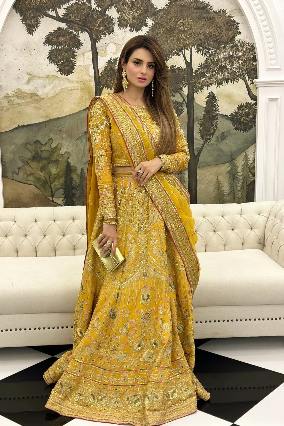 Erum Khan | Jahan Wedding 23 | Basanti - Pakistani Designer Dress - by Erum Khan | Type: Bridal - 100% Original at Saira Sultan