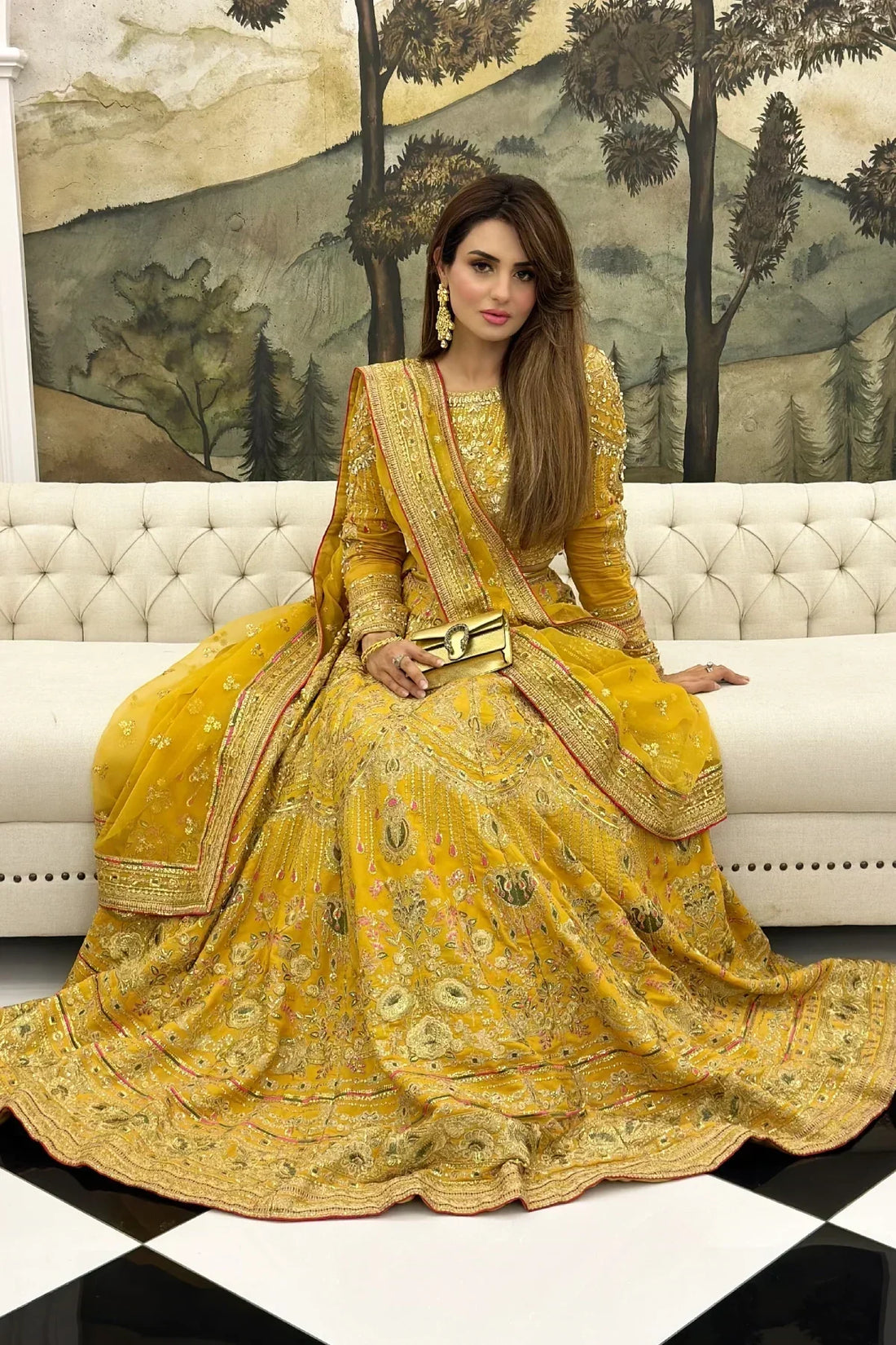 Erum Khan | Jahan Wedding 23 | Basanti - Pakistani Designer Dress - by Erum Khan | Type: Bridal - 100% Original at Saira Sultan