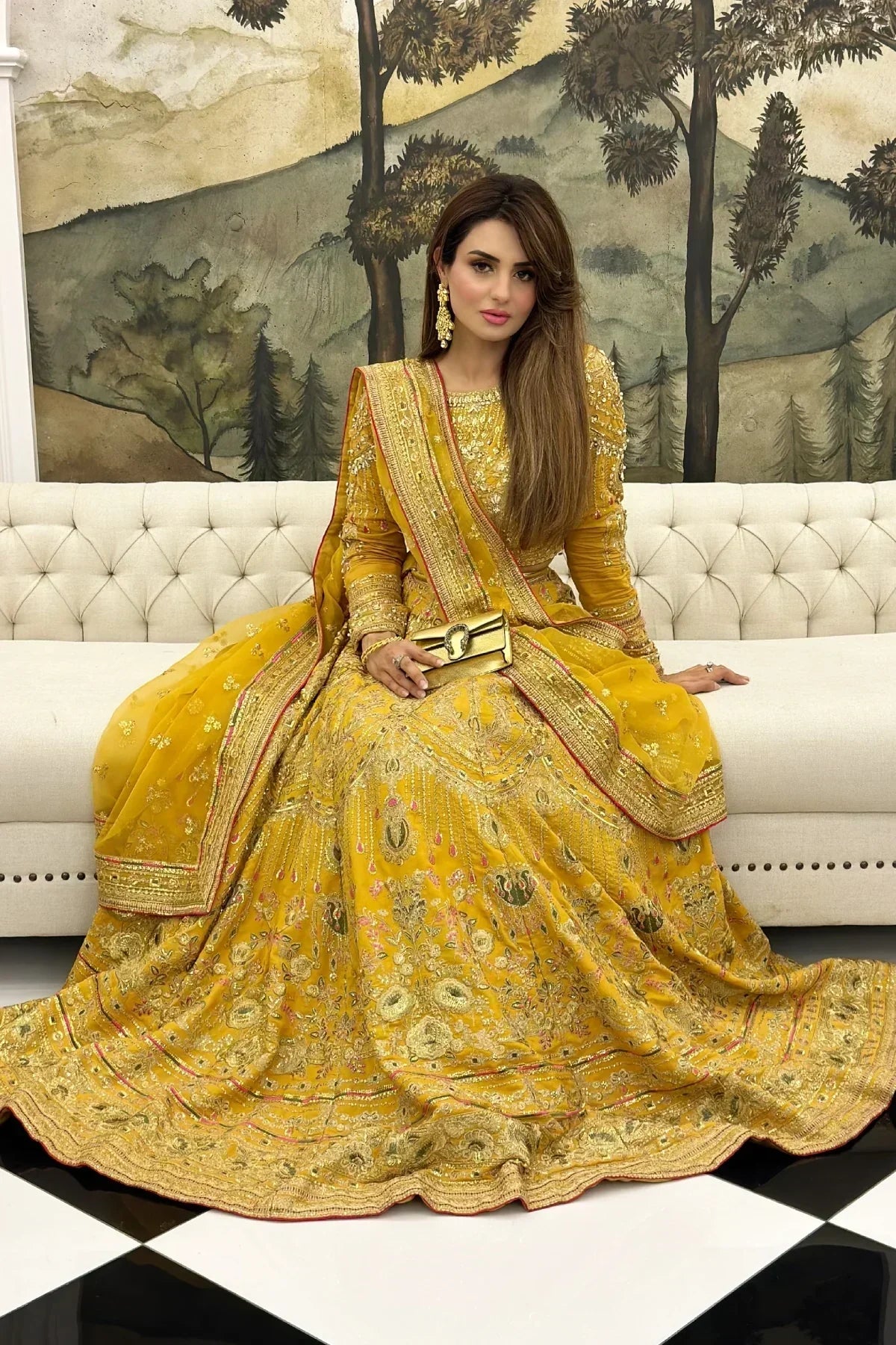 Erum Khan | Jahan Wedding 23 | Basanti - Pakistani Designer Dress - by Erum Khan | Type: Bridal - 100% Original at Saira Sultan