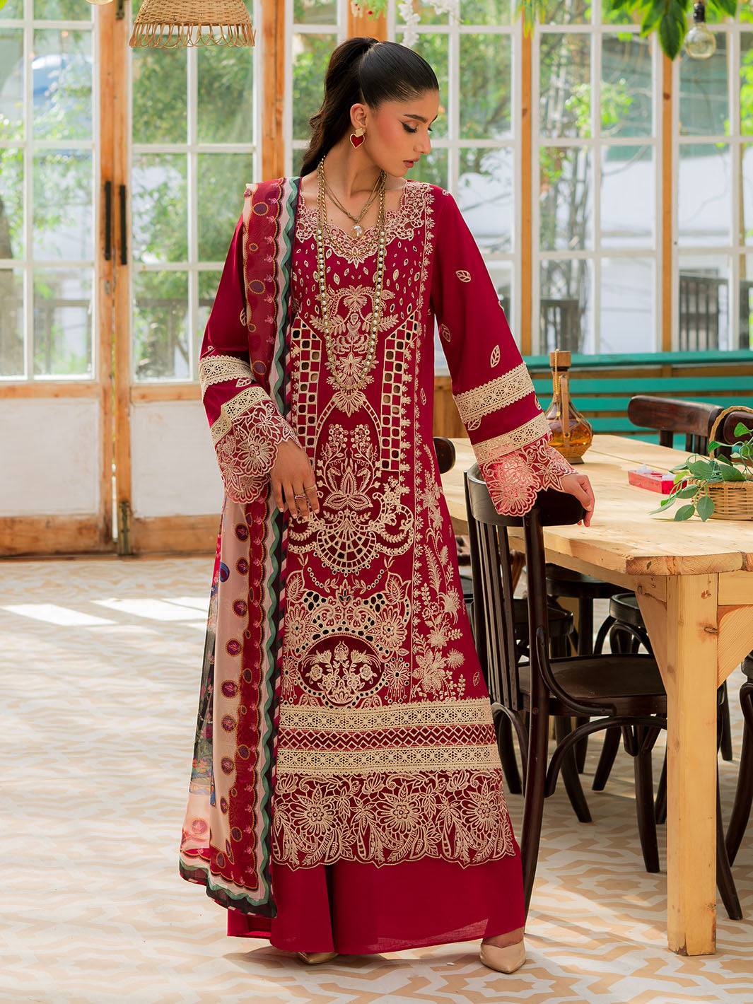 Mahnur | Bella Lawn 24 | BL - 08 - Pakistani Designer Dress - by Mahnur | Type: Luxury - 100% Original at Saira Sultan