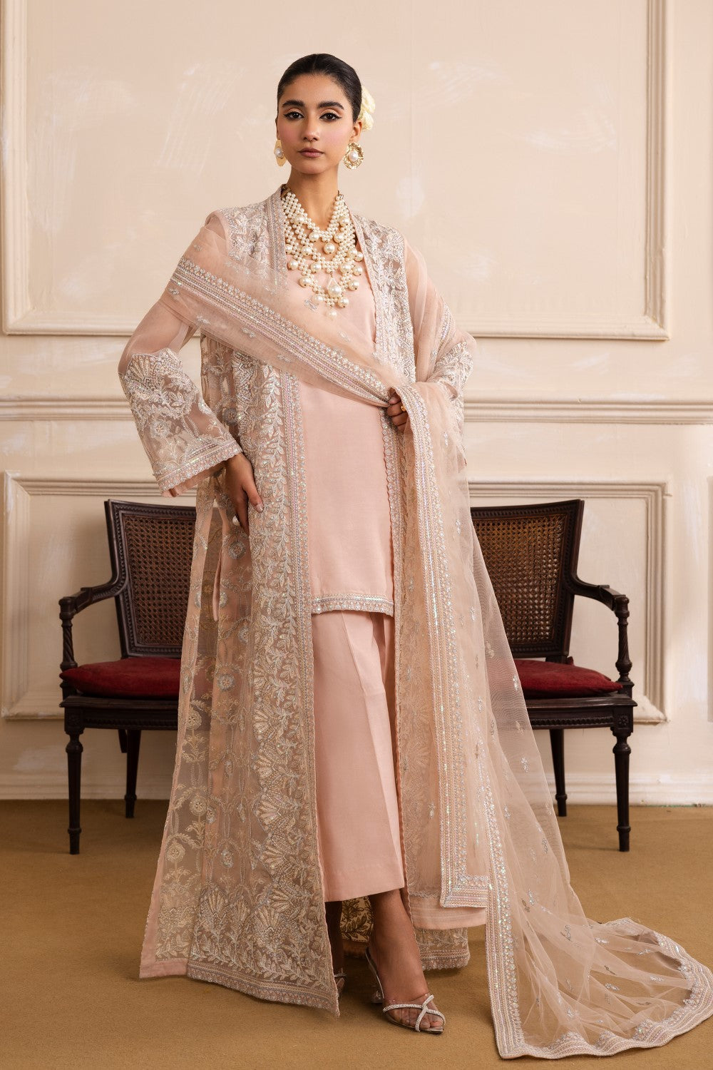 Maryum N Maria | Izara Formals | CLEOPATRA - MW40040 XS Soft Pink Organza
