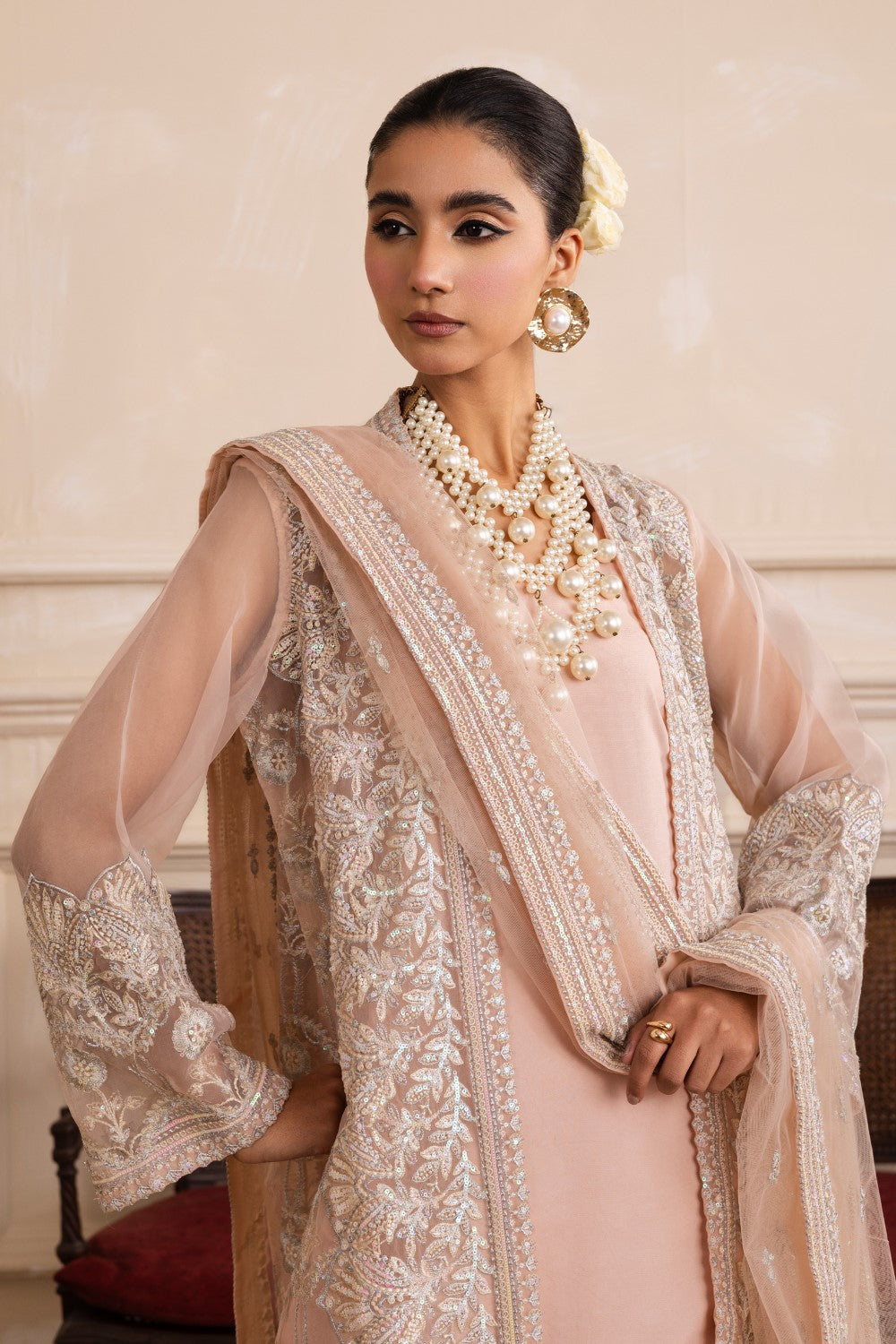 Maryum N Maria | Izara Formals | CLEOPATRA - MW40040 M Soft Pink Organza