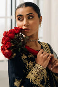 Cross Stitch | Luxe Atelier 24 | Charcoal Tint - Pakistani Designer Dress - by Cross Stitch | Type: Luxury - 100% Original at Saira Sultan