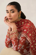 Cross Stitch | Luxe Atelier 24 | Crimson Glow - Pakistani Designer Dress - by Cross Stitch | Type: Luxury - 100% Original at Saira Sultan