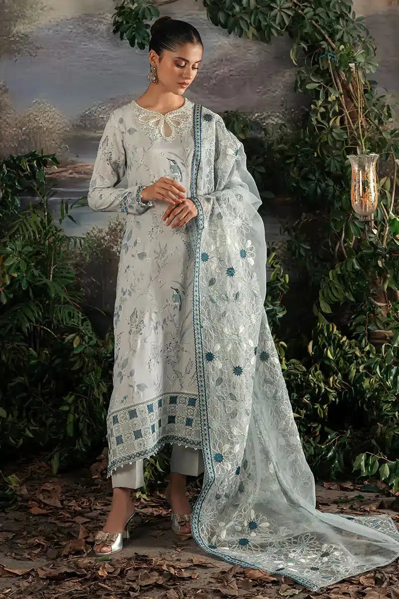 Cross Stitch | Luxe Atelier 23 | MEDALLION TEAL - Pakistani Designer Dress - by Cross Stitch | Type: Formal - 100% Original at Saira Sultan
