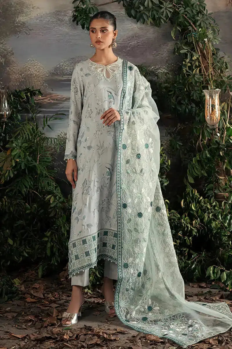 Cross Stitch | Luxe Atelier 23 | MEDALLION TEAL - Pakistani Designer Dress - by Cross Stitch | Type: Formal - 100% Original at Saira Sultan