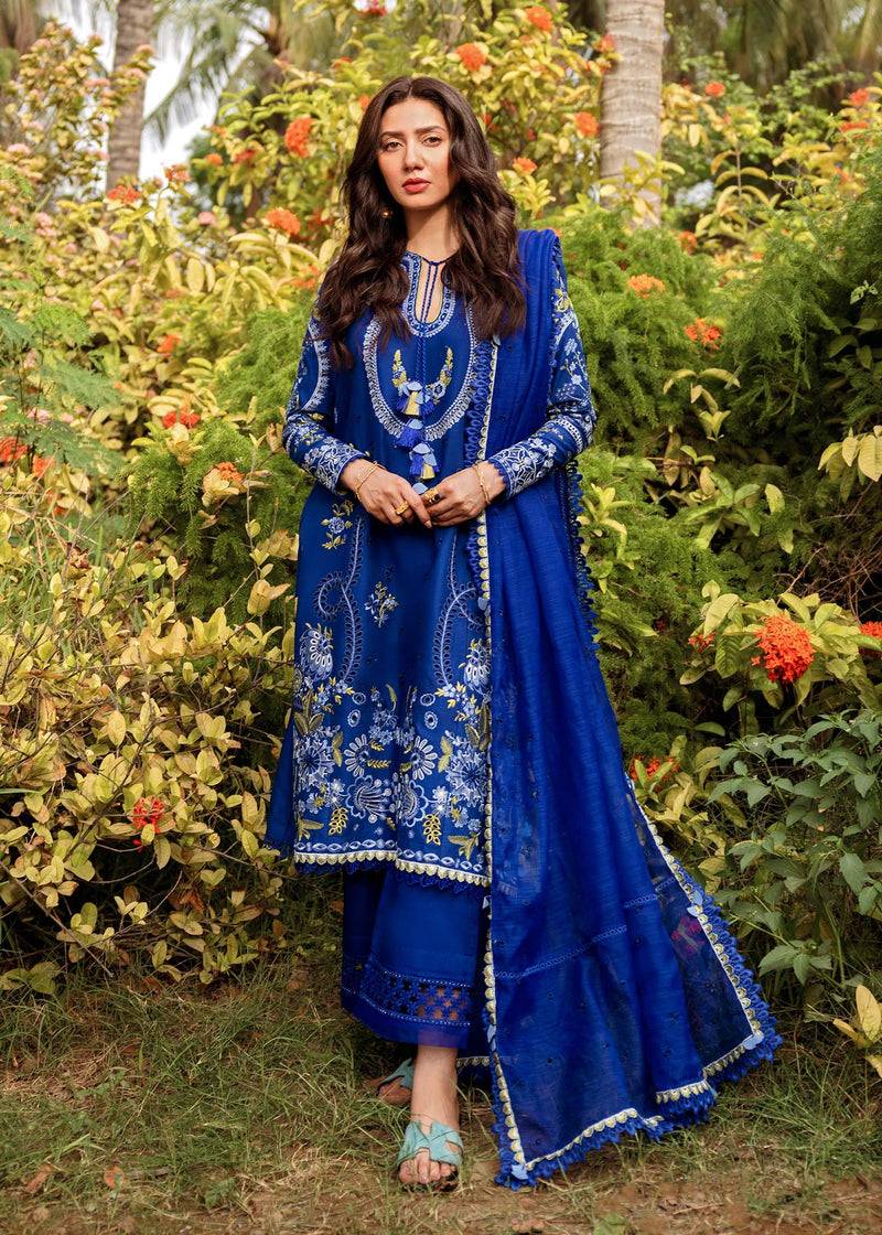 Sadaf Fawad Khan | Lawn 24 | Dalia (A) - Pakistani Designer Dress - by Sadaf Fawad Khan | Type: Luxury - 100% Original at Saira Sultan