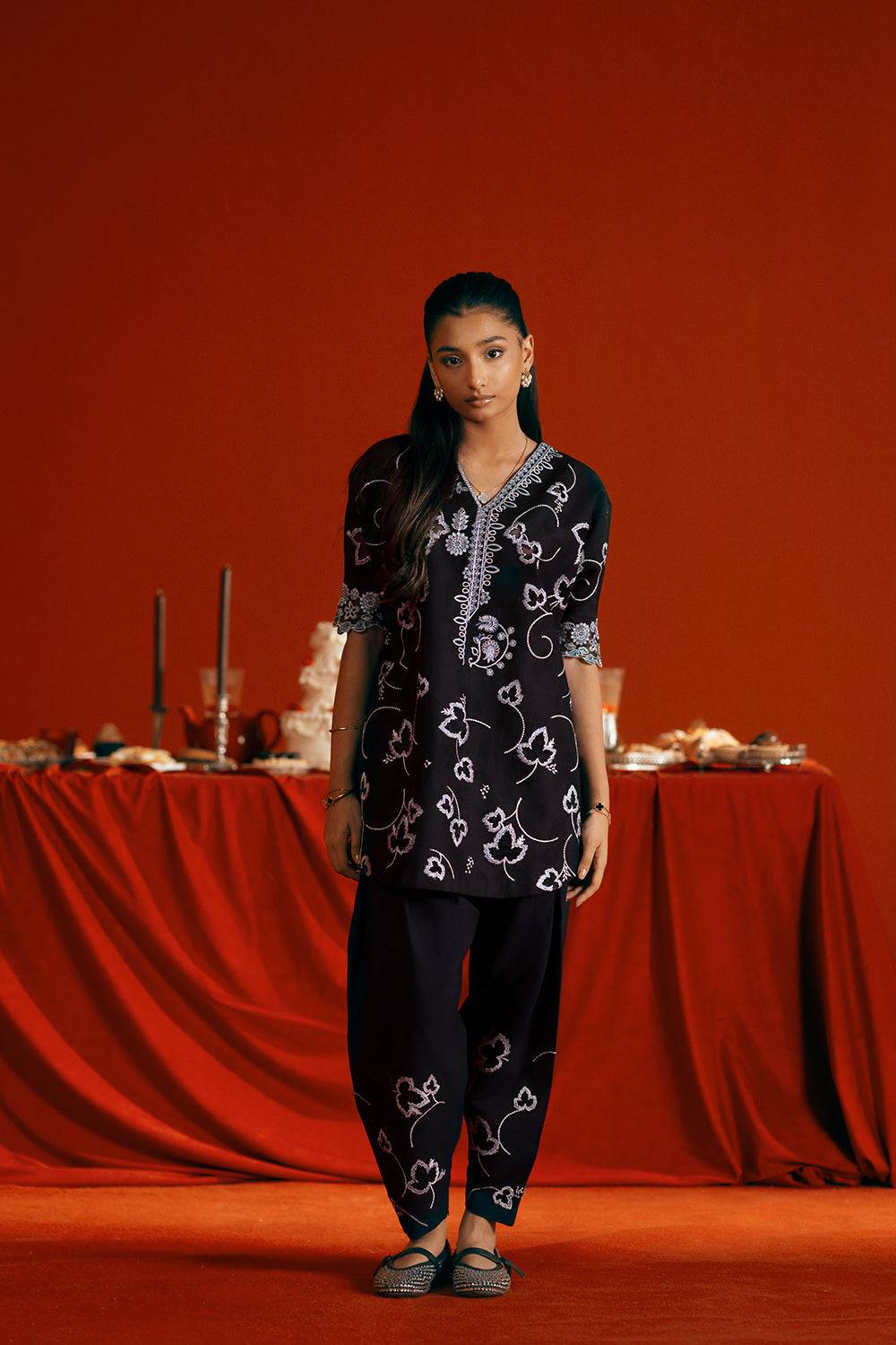 Saira Rizwan | Joolie Co ords | JOOLIE BLACK - JBP25-06 - Pakistani Designer Dress - by Saira Rizwan - Type : Ladies Clothes - 100% Original at Saira Sultan