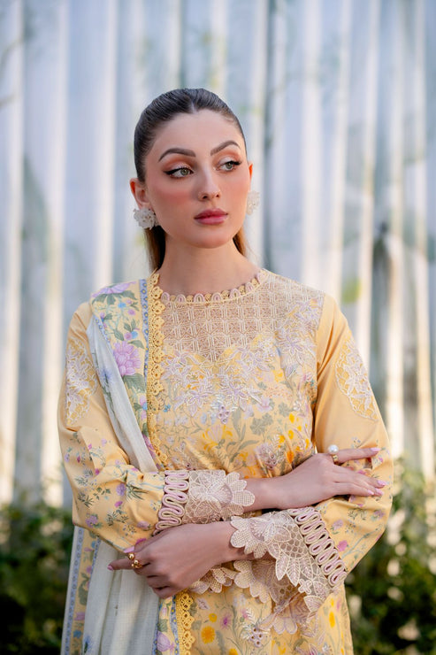 Aabyaan | Shezlin Chikankari Ramadan Edit 25 | NISA (AR-02) M Pale Yellow Lawn