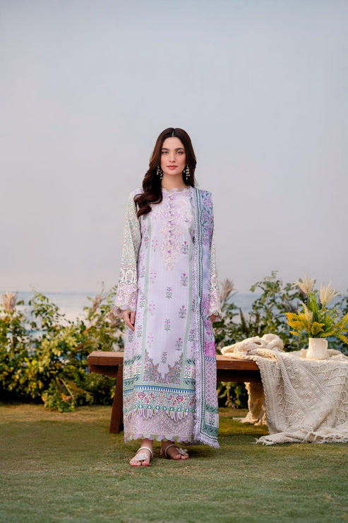 Aabyaan | Shezlin Chikankari Ramadan Edit 25 | ZEREN (AR-05) XS Soft Lilac Lawn