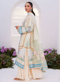Farah Talib Aziz | Zaza Prints 24 | TURKISH AQUA SHIRT AND DUPATTA - Pakistani Designer Dress - by Farah Talib Aziz | Type: Luxury - 100% Original at Saira Sultan